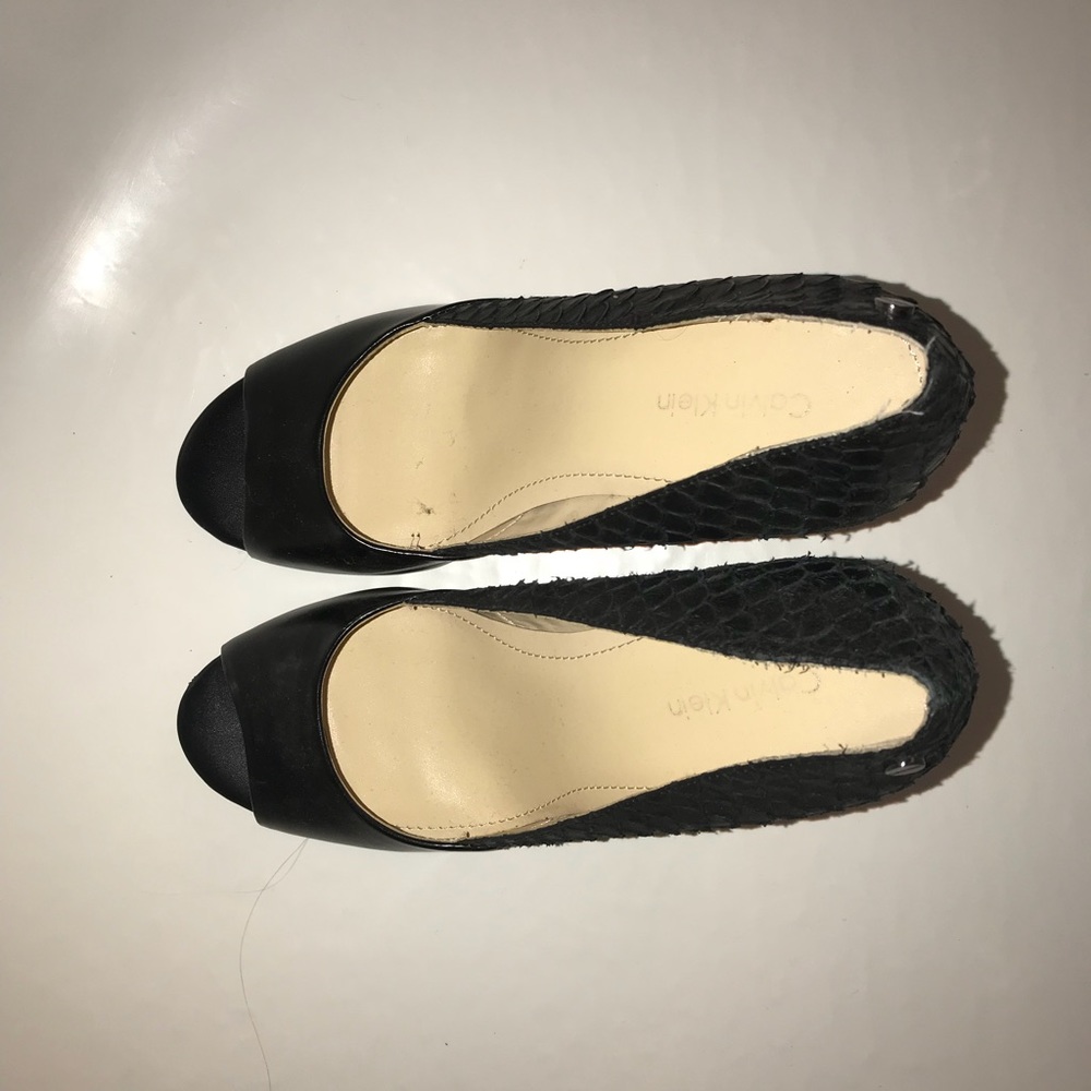 Black Calvin Klein wedges!